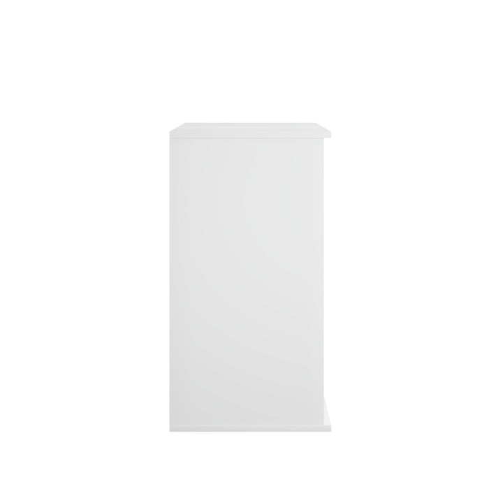 Kitchen Storage Cabinet With Double Doors, Adjustable Shelves, Sideboard Buffet For Dining Room - White