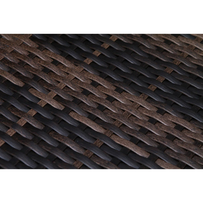 Wide Hand Patio Sectional With Cushions - Brown