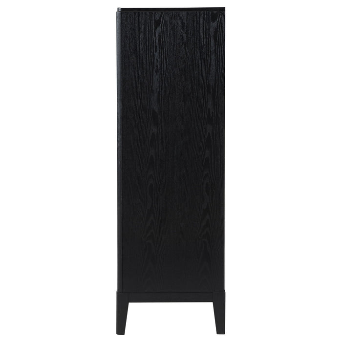 Mason - 5 Drawer Chest With Fluted Design - Black