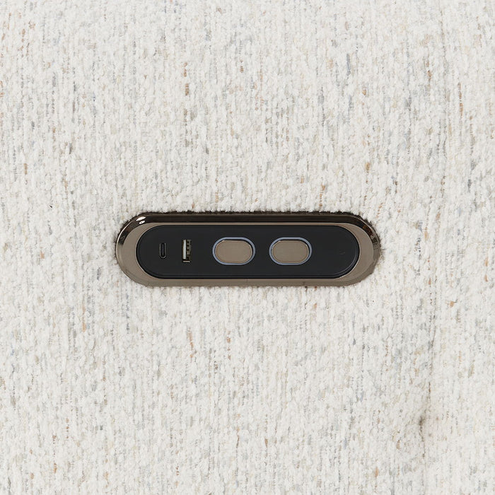 Lalisa - Power Motion Recliner With USB Port - Cream Chenille