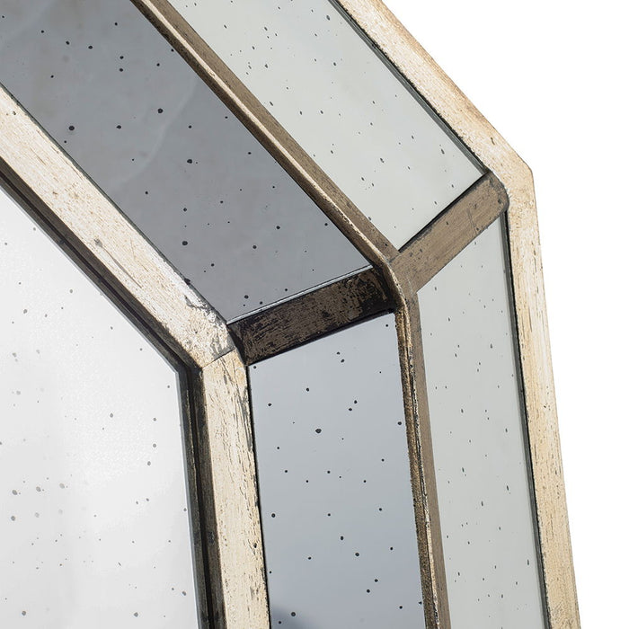 Oversized Octagon Mirror, Accent Mirror, For Living Room, Entryway, Bedroom, Hallway - Silver