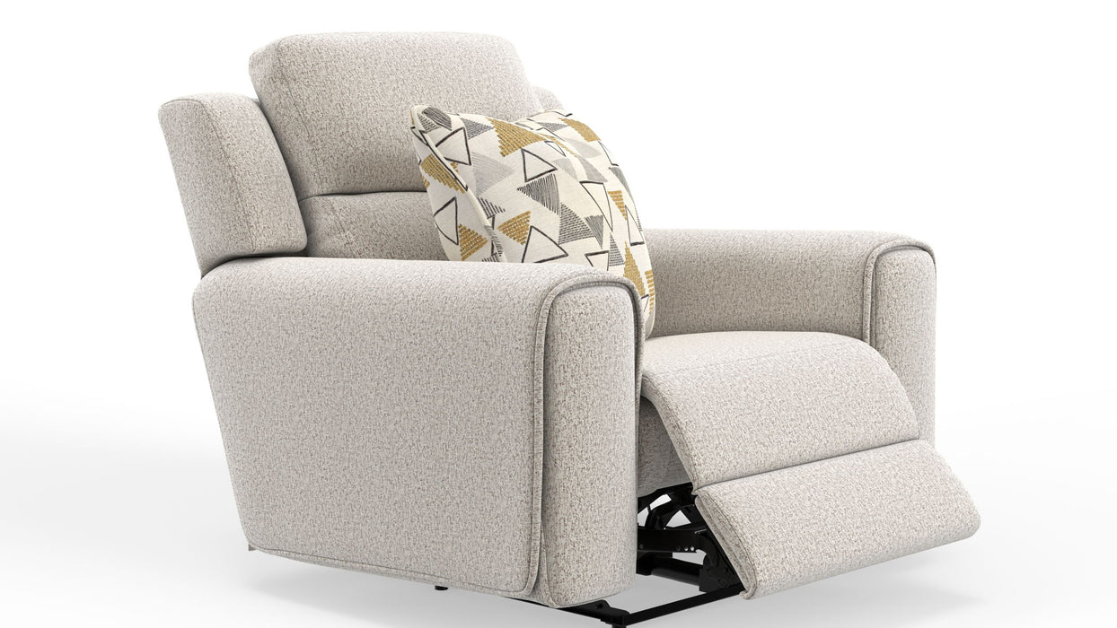 Micah - Power Headrest Power Deep Seat Lay Flat Recliner - Oatmeal