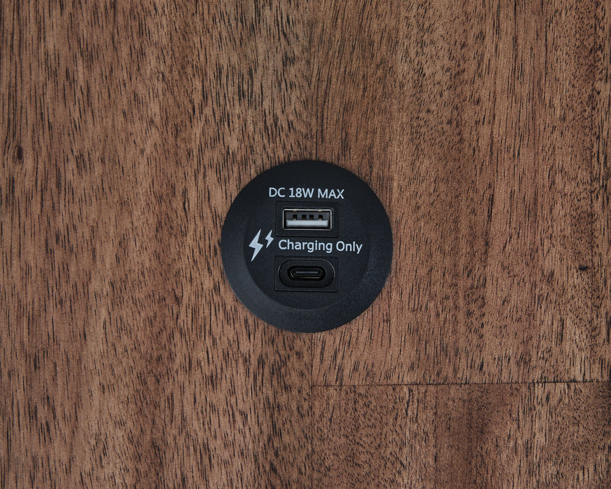 Wildenauer - Rectangular End Table - Brown / Black