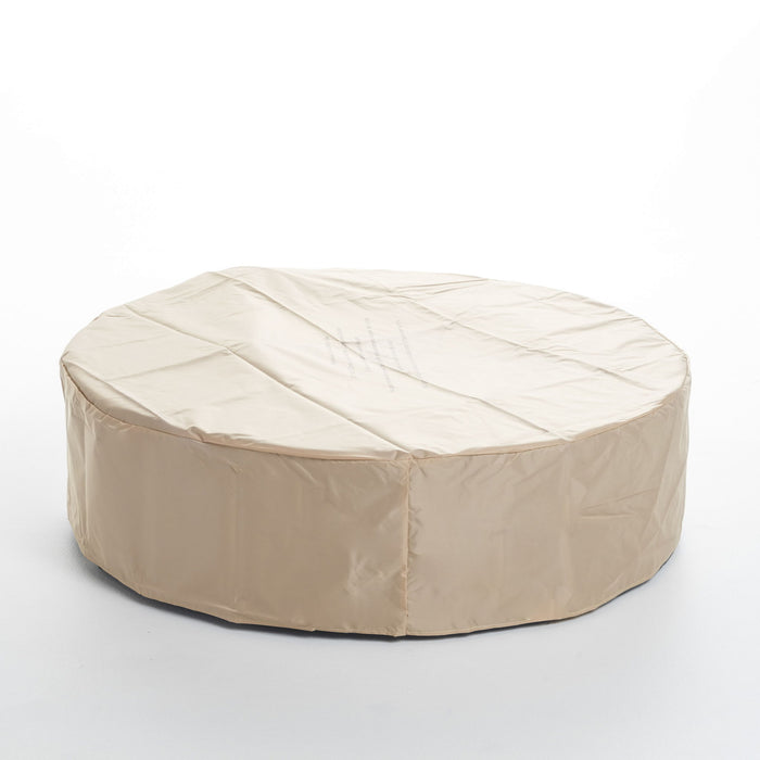 Modern Lightweight Concrete Outdoor Circular Fire Pit 50,000 Btu