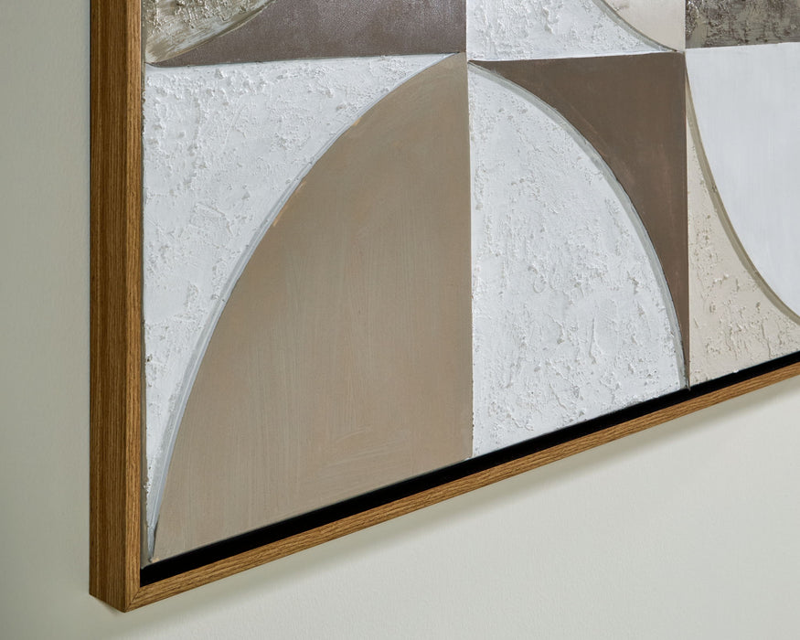 Harelman - Wall Art - Tan / Taupe / White