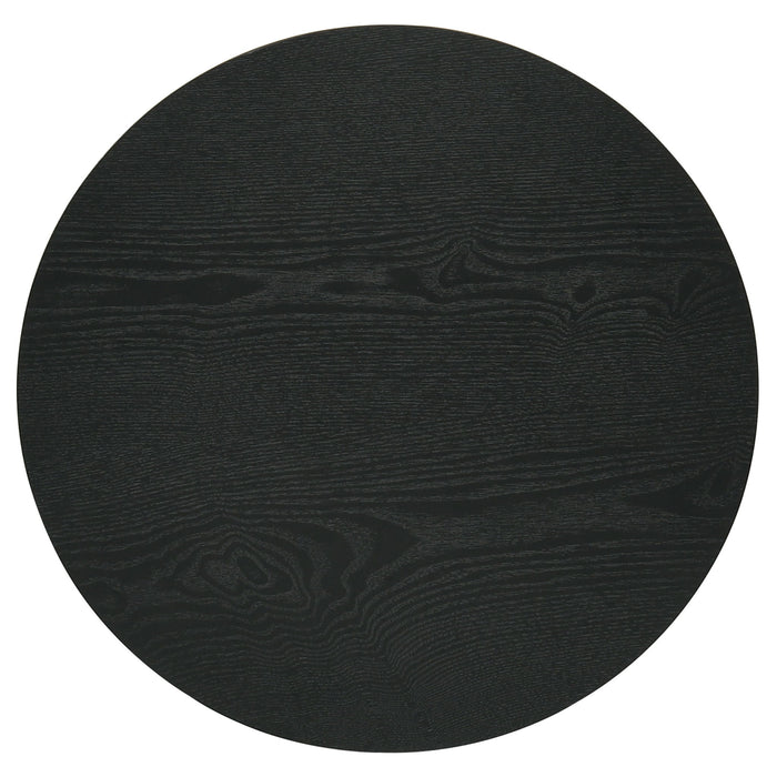 Hamlyn Round Fluted Occasional Side End Table Black