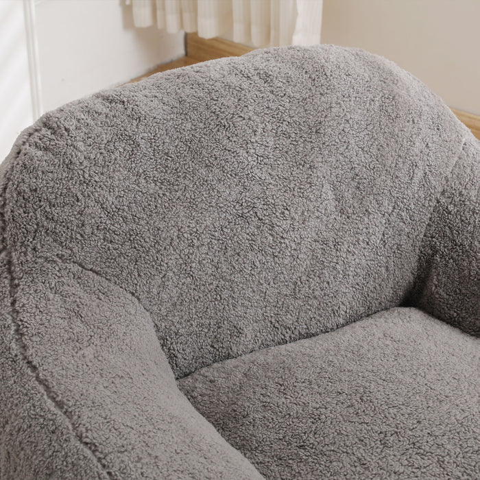 Giant Bean Bag Chair, Spacious Memory Foam With Armrests