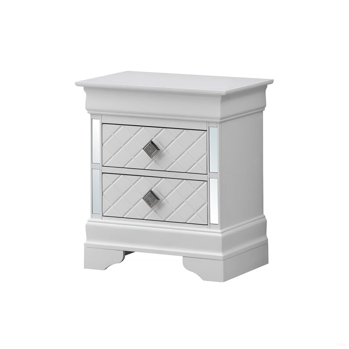 Verona - Accent Nightstand - Silver Champagne