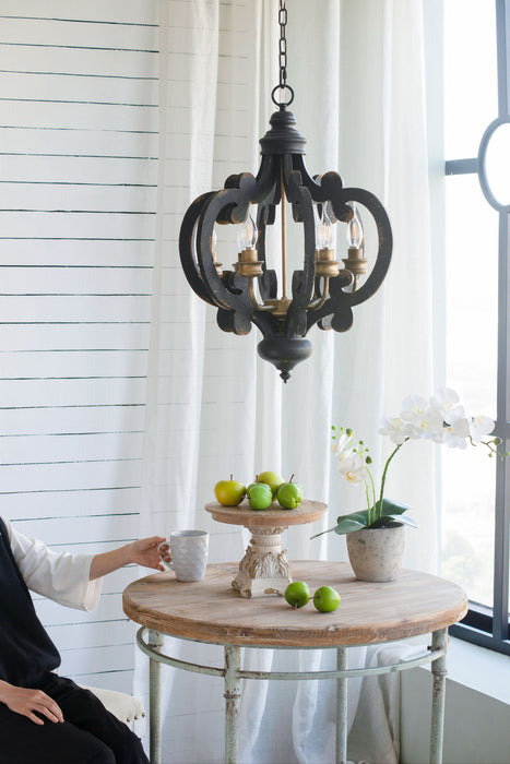Cake Stand, Wood Cake Plate With Magnesium Base - Cream / Brown