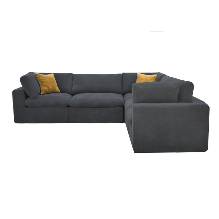 Modular Sectional & Toss Pillows - Dark Gray