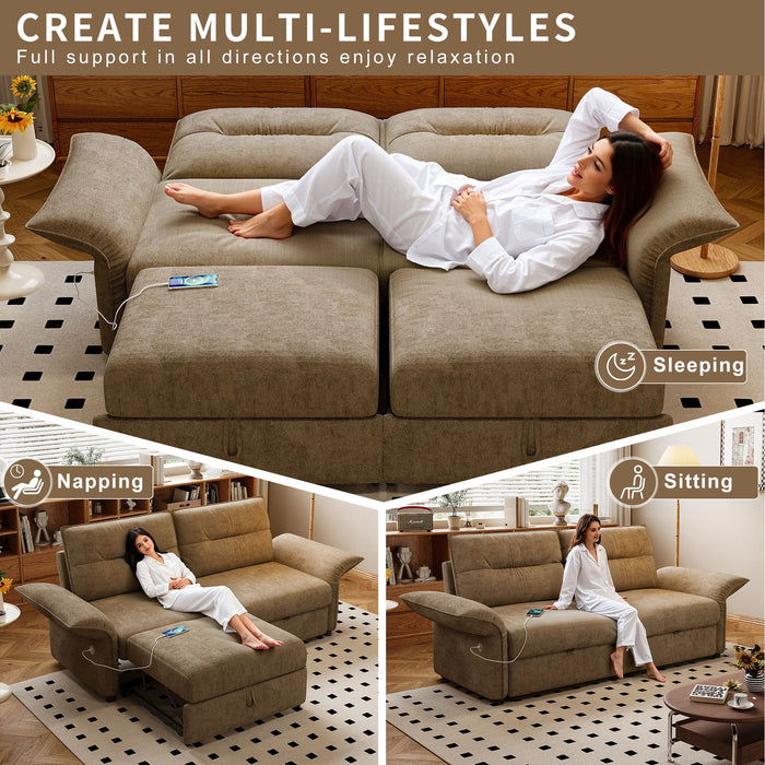 Sofa Bed With Convertible Design, Living Room Furniture