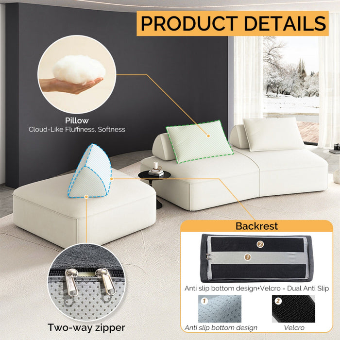 Modern Luxury Oversized Modular Sectional Sofa Set