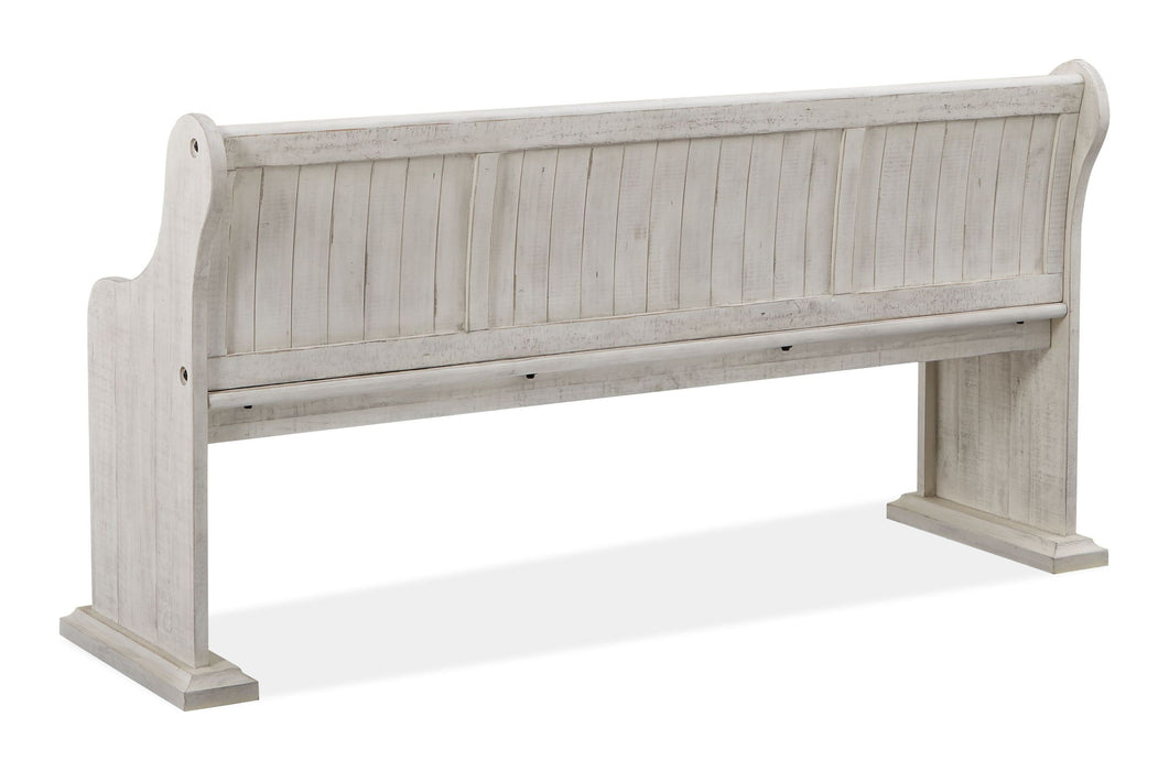 Bronwyn - Bench With Back - Alabaster