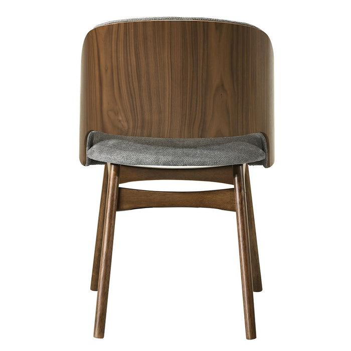 Delmon - Side Chair (Set of 2) - Gray / Dark Walnut