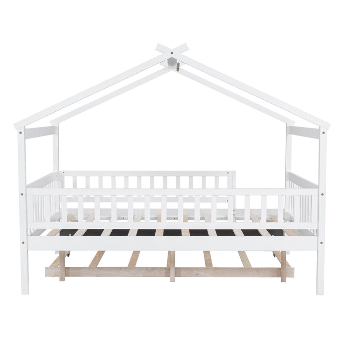 Creativity House Bed With Twin Size Trundle