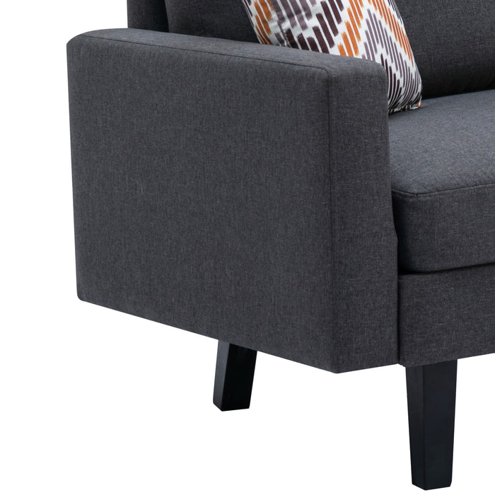 Bahamas - Minimalistic Sofa With 2 Throw Pillows