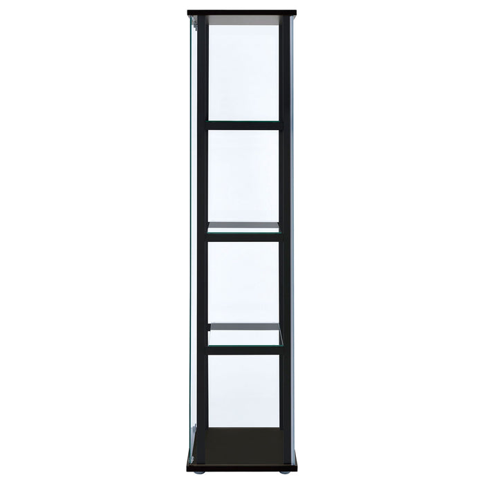 Serena - 4 Shelf Curio Cabinet - Black