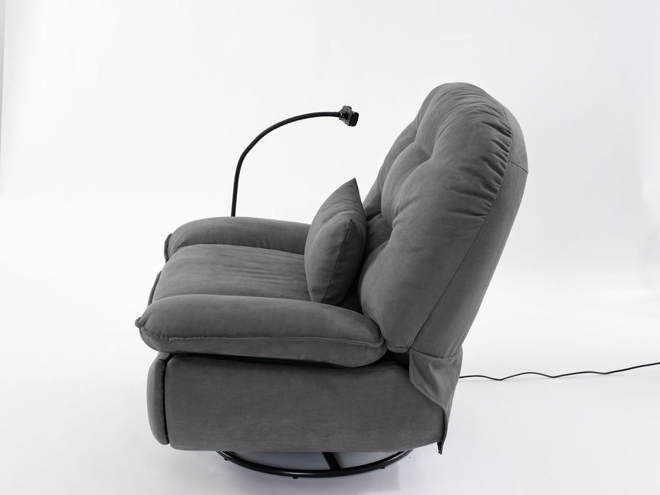 Power Recliner Swivel Glider USB Charger With Bluetooth Music Player, Sleep, Working, Game And Leisure