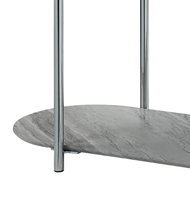 Acme Yukino Sofa Table, Gray High Gloss & Chrome Finish Lv02413