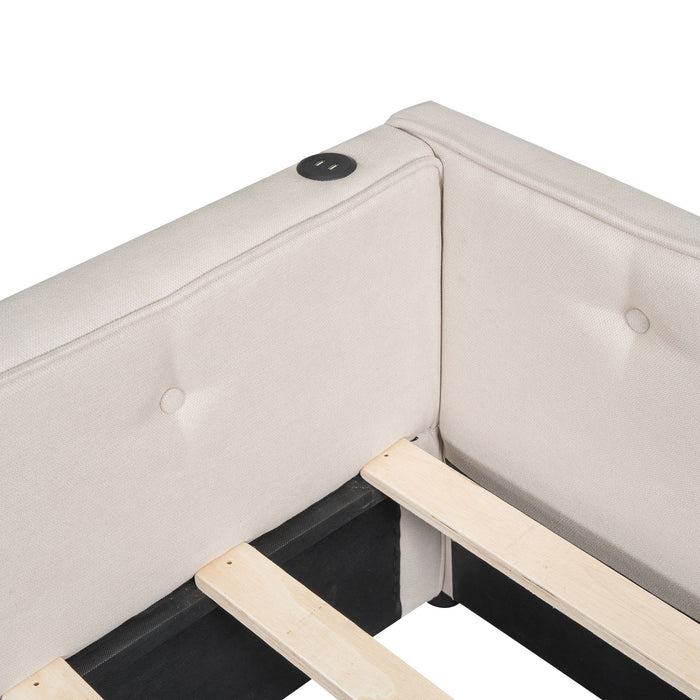 Platform Bed With USB Ports