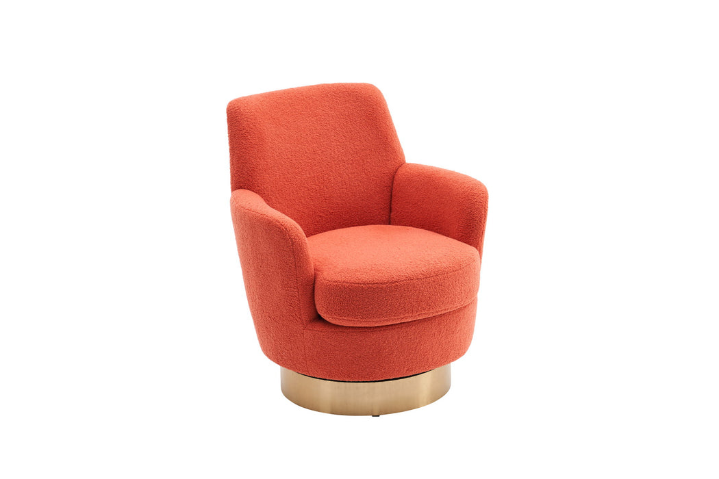 Teddy Swivel Barrel Chair, Swivel Accent Chairs Armchair For Living Room