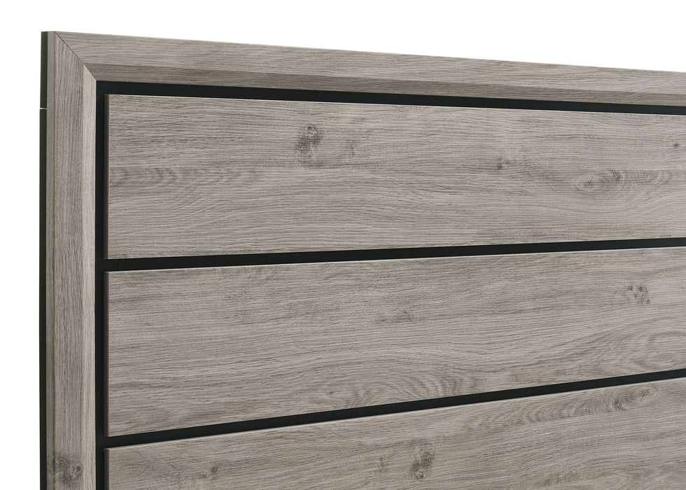 Valen Wood Eastern King Panel Bed Light Taupe