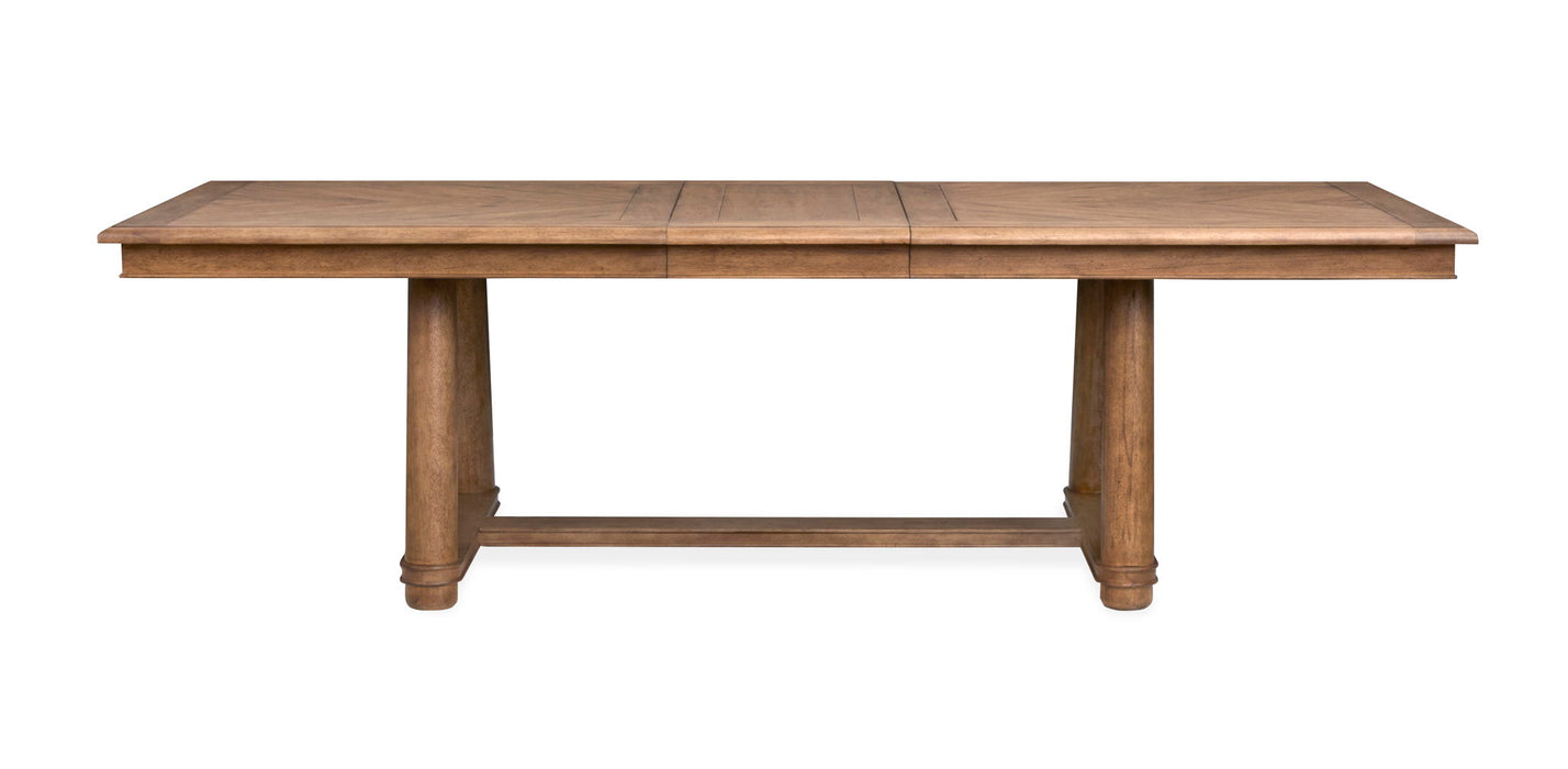 Woodward - Trestle Extendable Dining Table - Dark Clove