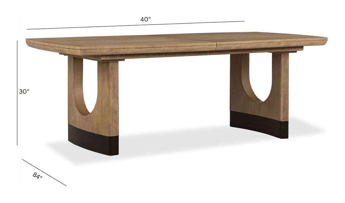 Tristan - Extendable Trestle Dining Table - Swiss Coffee