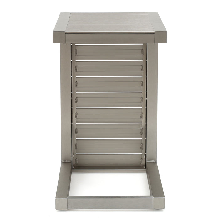 Aluminum Outdoor C - Shaped Side Table For Patio