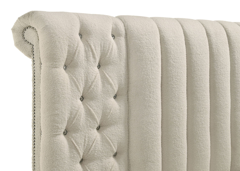 Sonya 4-piece Upholstered Queen Bedroom Set Ivory