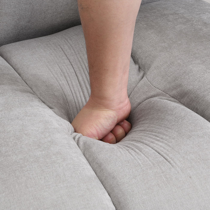 Modern Minimalist Leisure Armchair With L Shaped Armrests