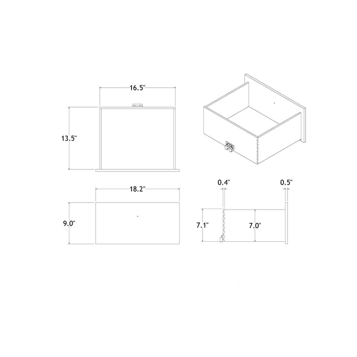 Chloe - Nightstand - Gemstone Silver