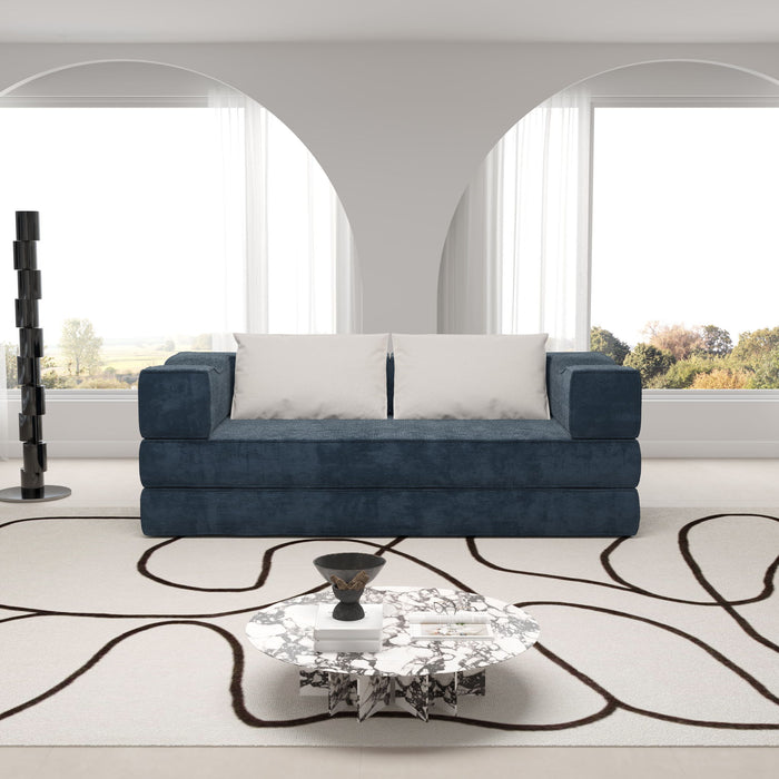 3 Seat Folding Floor Couch & King Size Bed Mattress