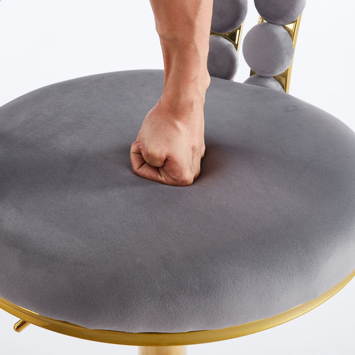 Modern Bar Chair With Iron Tube Legs, Soft Cushions And Comfortable Backrest (Set of 2)