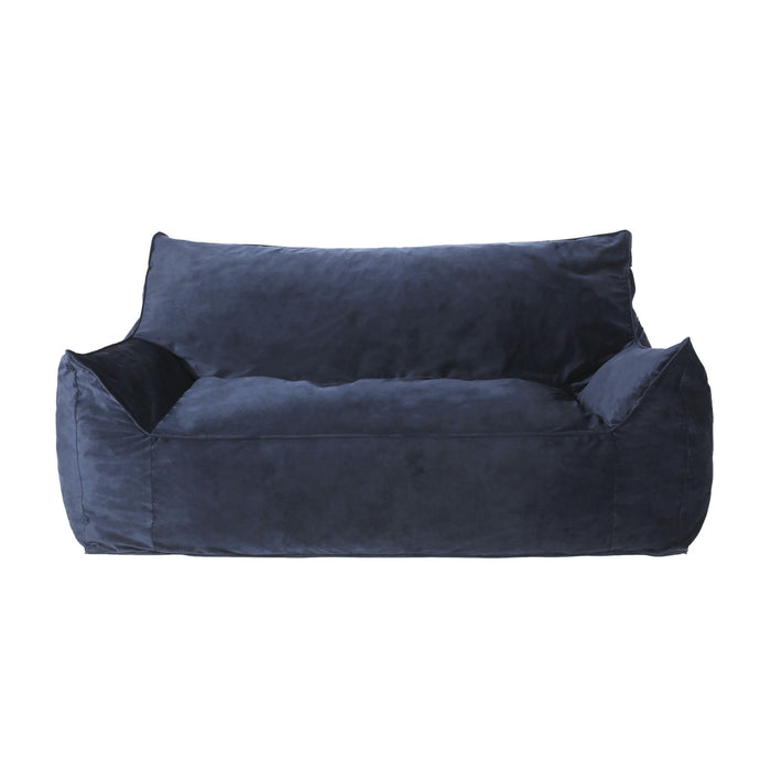 Fila - Velveteen Oversized Seater Bean Bag Chair With Armrests