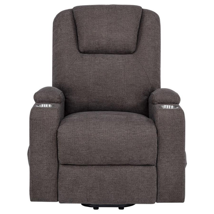 Louie - Chenille Upholstered Power Lift Massage Chair