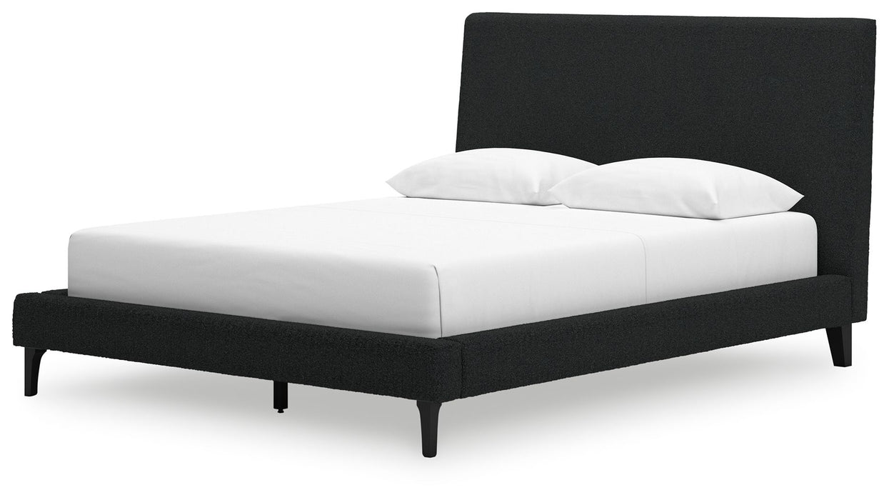 Cadmori - Upholstered Bed With Roll Slats