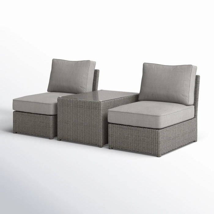 Modern Wicker Outdoor Seating Set With Cushions