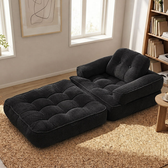 Convertible 2 In 1 Armrest Sofa For Bedroom