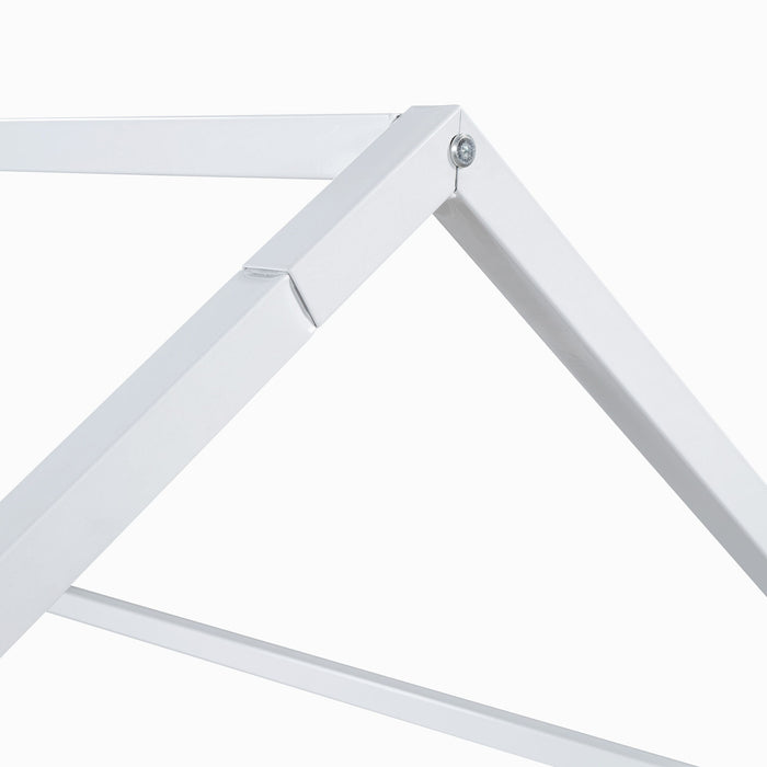 Metal House Bed With Fence And Door