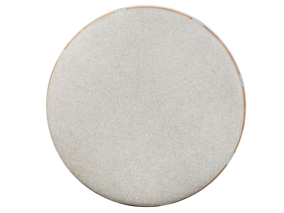 Lindon - Round Cocktail Table With Upholstered Top & Casters