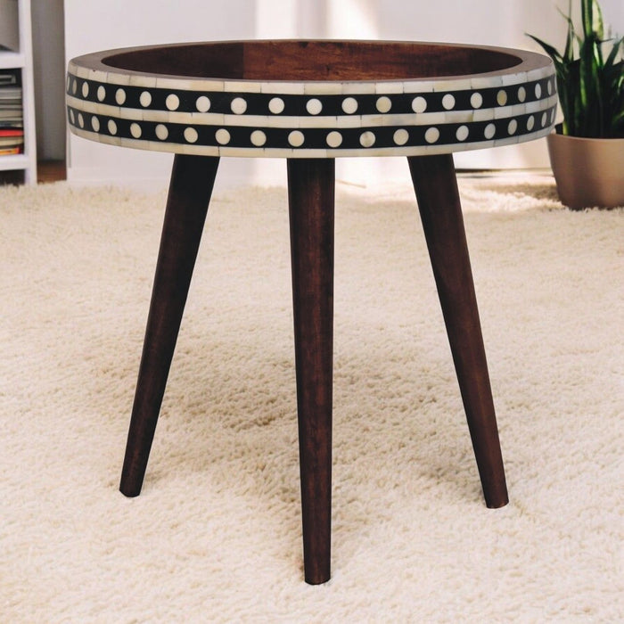 Small Patterned Nordic Style End Table