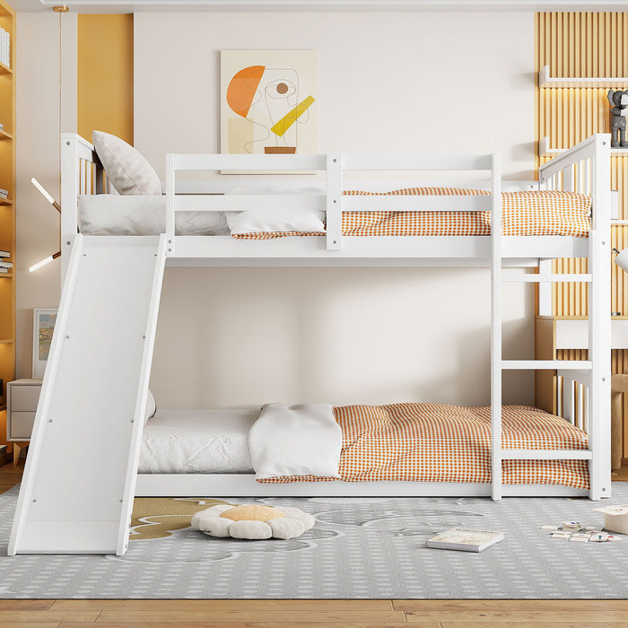 Bunk Bed With Convertible Ladder And Slide