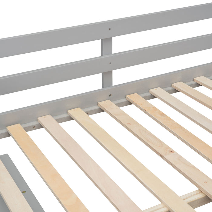 Loft Bed With Retractable Writing Desk And 3 Drawers With Storage Stairs And Shelves