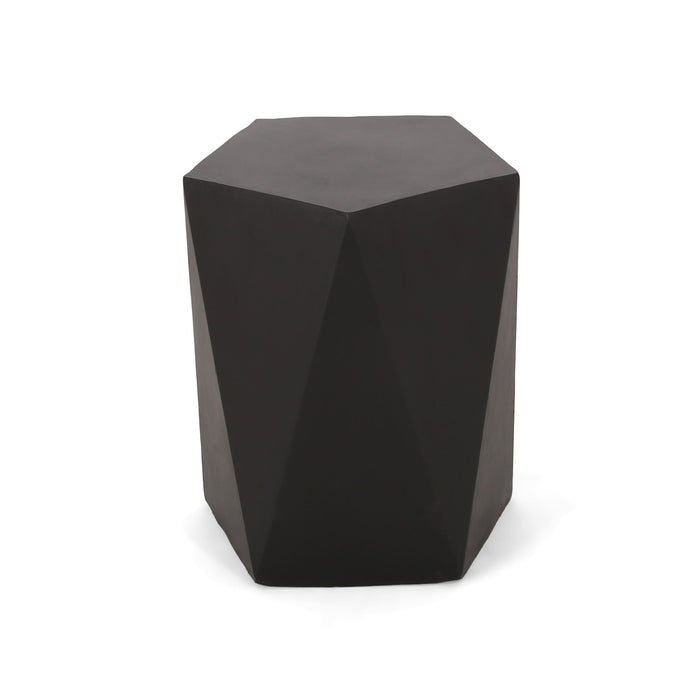 Side Table With Geometric Design