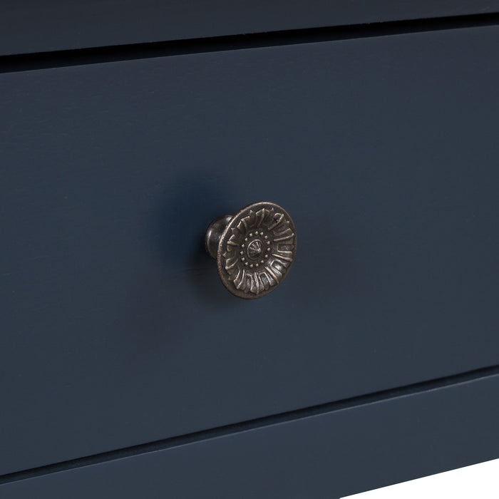 49'' Rectangular Solid 3 Drawer 2 Shelf Console Table - Blue