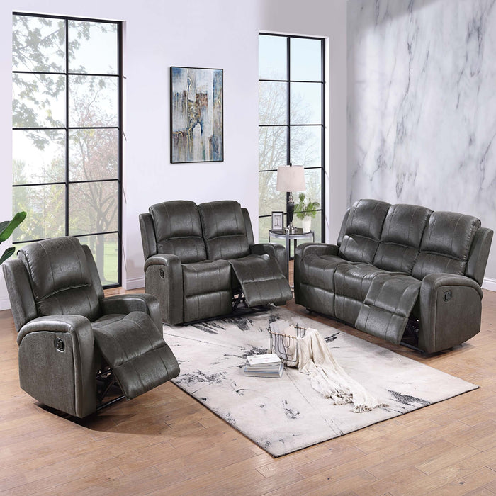 Modern Reclining Sofa With Padded Seat And Backrest