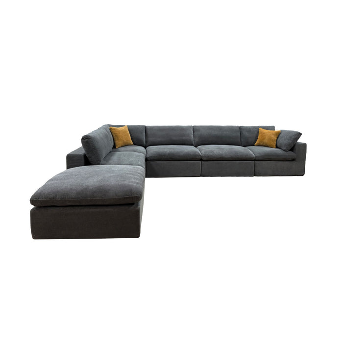 Custom Configuration Modular Sectional & Toss Pillows
