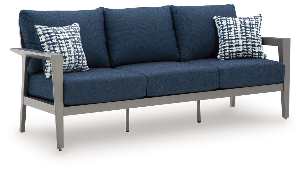 Gali - Sofa / Chairs / Table Set (Set of 4) - Gray / Blue