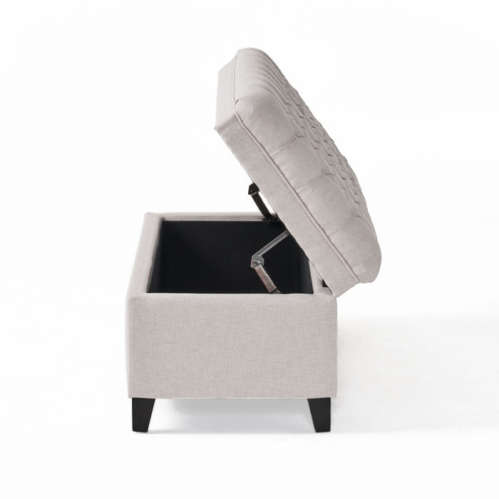 Juliana - Storage Ottoman With Birch Legs